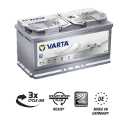 VARTA 12V 95AH SILVER AGM START STOP 850A 595901085D852 G14 353X175X190