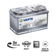 VARTA 12V 80AH SILVER AGM START STOP 800A 580901080D852 F21 315X175X190